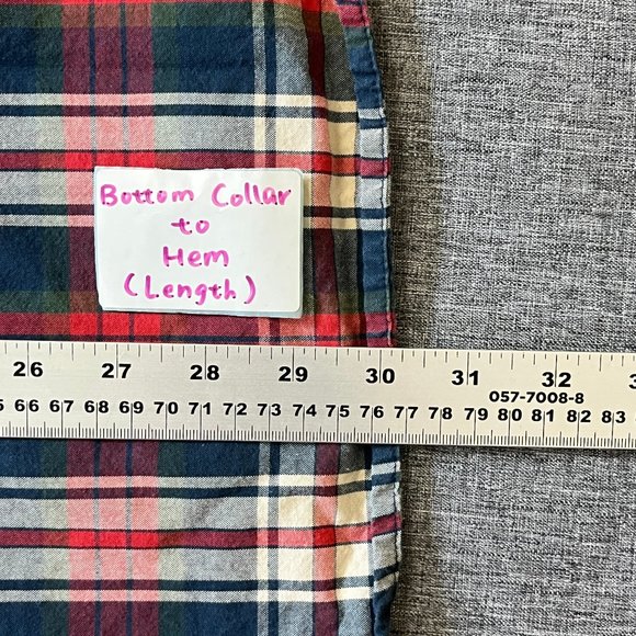 Filson Lightweight Plaid Long Sleeve Button Up Work Shirt - Men's Size S - Red - Picture 10 of 11